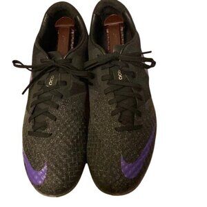 Nike Mens Soccer Cleats Size 7 Black & Purple Rubber Sole